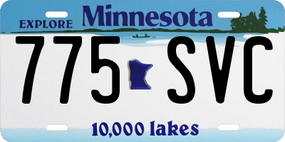 MN license plate 775SVC