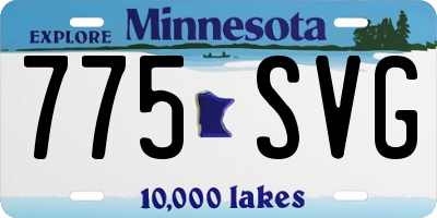 MN license plate 775SVG