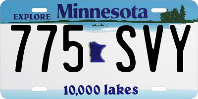MN license plate 775SVY