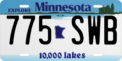 MN license plate 775SWB