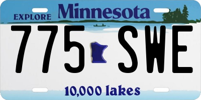 MN license plate 775SWE
