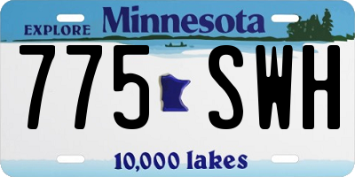 MN license plate 775SWH
