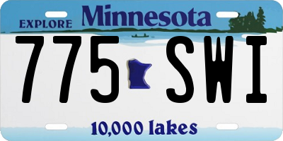 MN license plate 775SWI