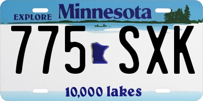 MN license plate 775SXK