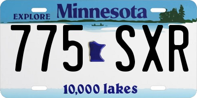 MN license plate 775SXR