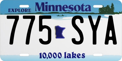MN license plate 775SYA