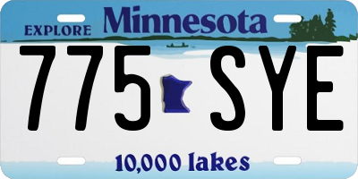 MN license plate 775SYE