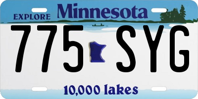 MN license plate 775SYG