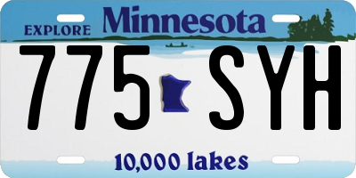 MN license plate 775SYH