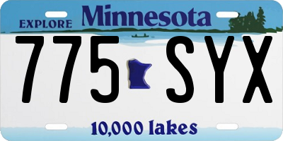 MN license plate 775SYX