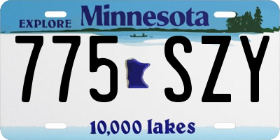 MN license plate 775SZY