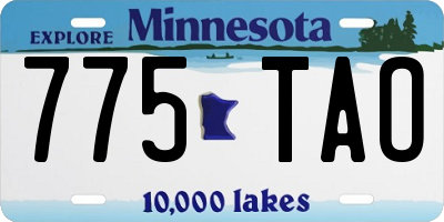 MN license plate 775TAO