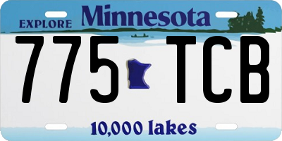 MN license plate 775TCB