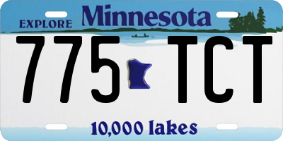 MN license plate 775TCT