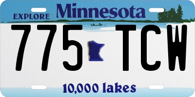 MN license plate 775TCW