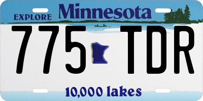 MN license plate 775TDR