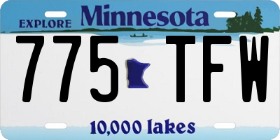 MN license plate 775TFW