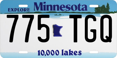 MN license plate 775TGQ