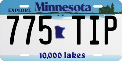 MN license plate 775TIP