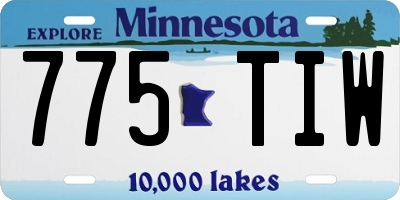 MN license plate 775TIW