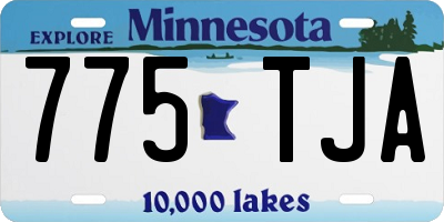 MN license plate 775TJA