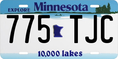 MN license plate 775TJC
