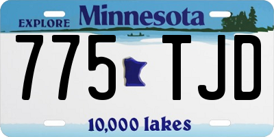 MN license plate 775TJD