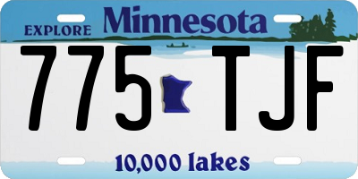 MN license plate 775TJF