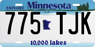 MN license plate 775TJK