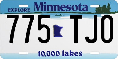 MN license plate 775TJO