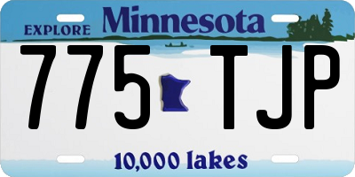 MN license plate 775TJP