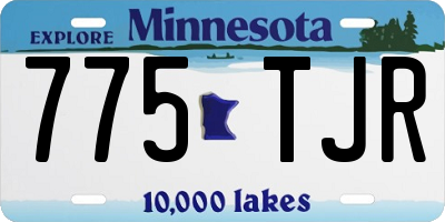 MN license plate 775TJR
