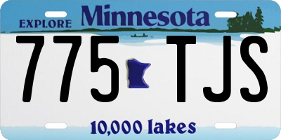 MN license plate 775TJS