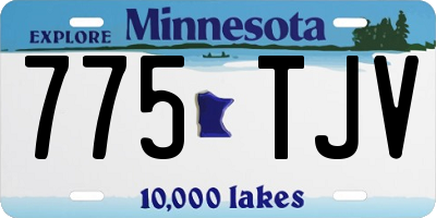 MN license plate 775TJV