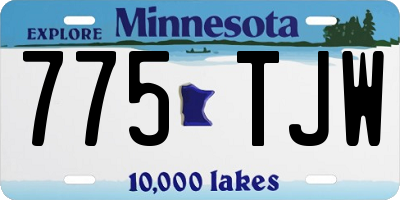 MN license plate 775TJW