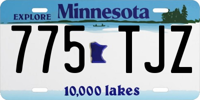 MN license plate 775TJZ