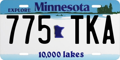 MN license plate 775TKA