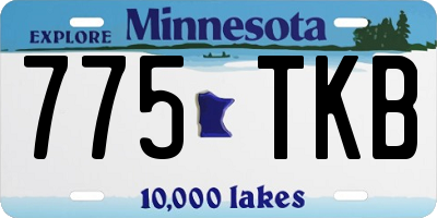 MN license plate 775TKB