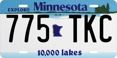 MN license plate 775TKC