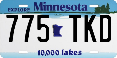 MN license plate 775TKD