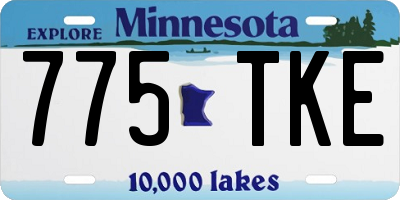 MN license plate 775TKE