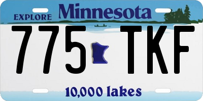 MN license plate 775TKF
