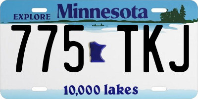 MN license plate 775TKJ