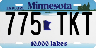 MN license plate 775TKT