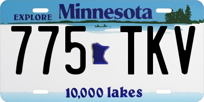 MN license plate 775TKV