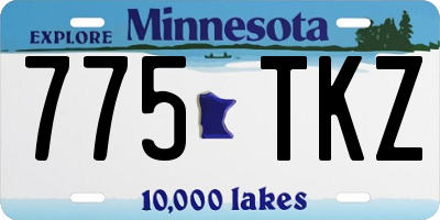 MN license plate 775TKZ