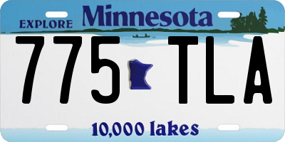 MN license plate 775TLA