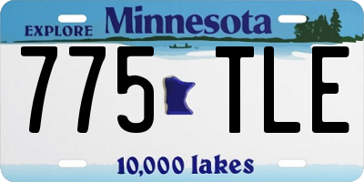 MN license plate 775TLE