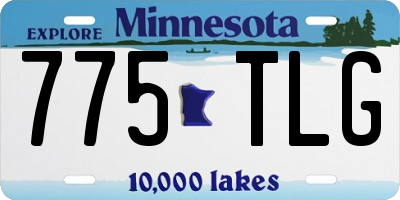 MN license plate 775TLG