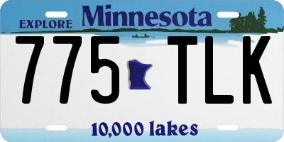 MN license plate 775TLK